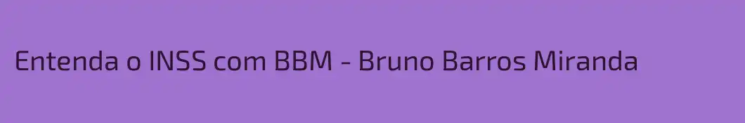 Entenda o INSS com BBM - Bruno Barros Miranda